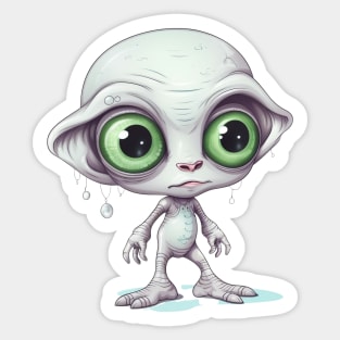 Cute Little Alien Sticker